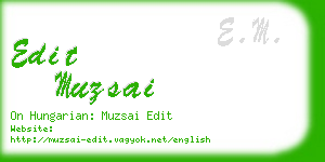 edit muzsai business card
